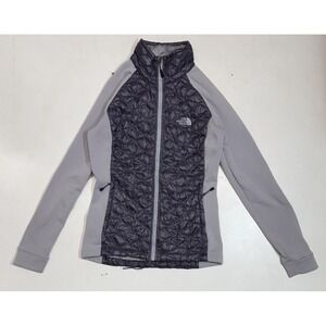 The North Face Quilted Puffer Jacket Purple Gray Womens Small‎
